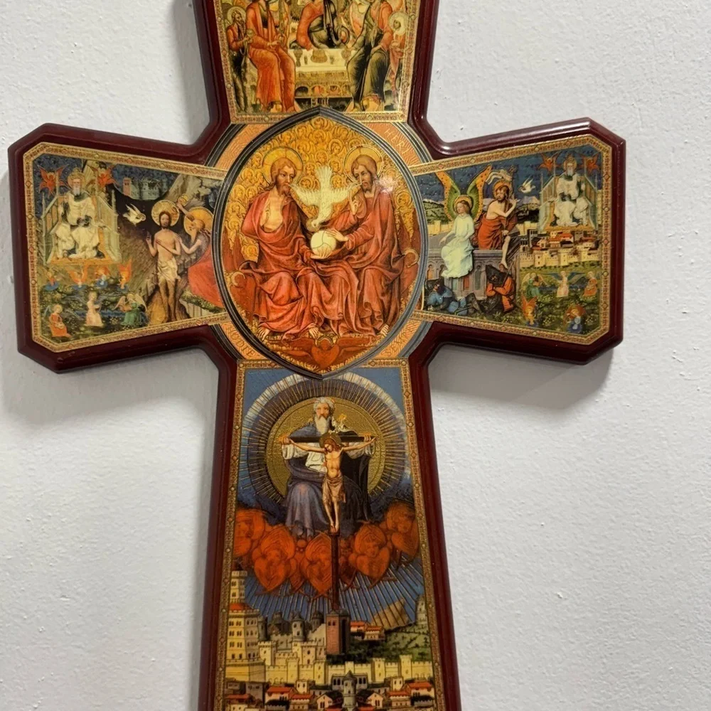 Red and Orange Byzantine Art Wall Decor